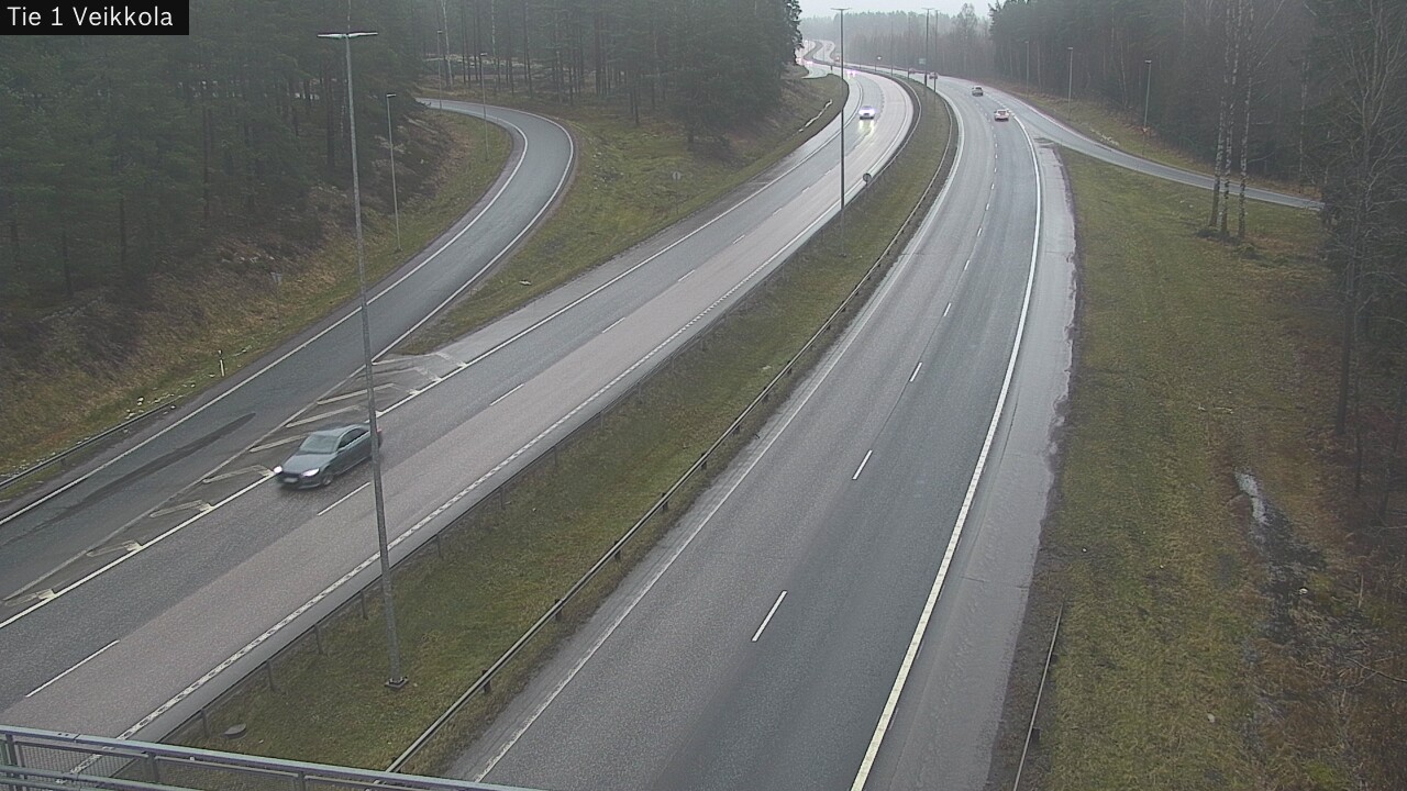 Weather Camera Image Väg 1 Kyrkslätt, Veikkola, Kirkkonummi, Uusimaa