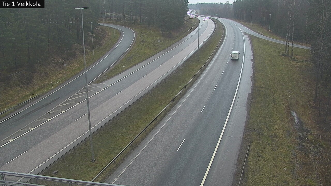 Weather Camera Image Väg 1 Kyrkslätt, Veikkola, Kirkkonummi, Uusimaa
