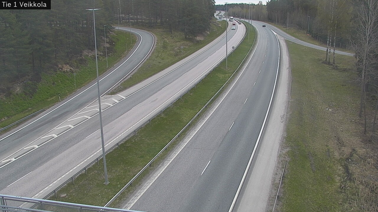 Weather Camera Image Väg 1 Kyrkslätt, Veikkola, Kirkkonummi, Uusimaa