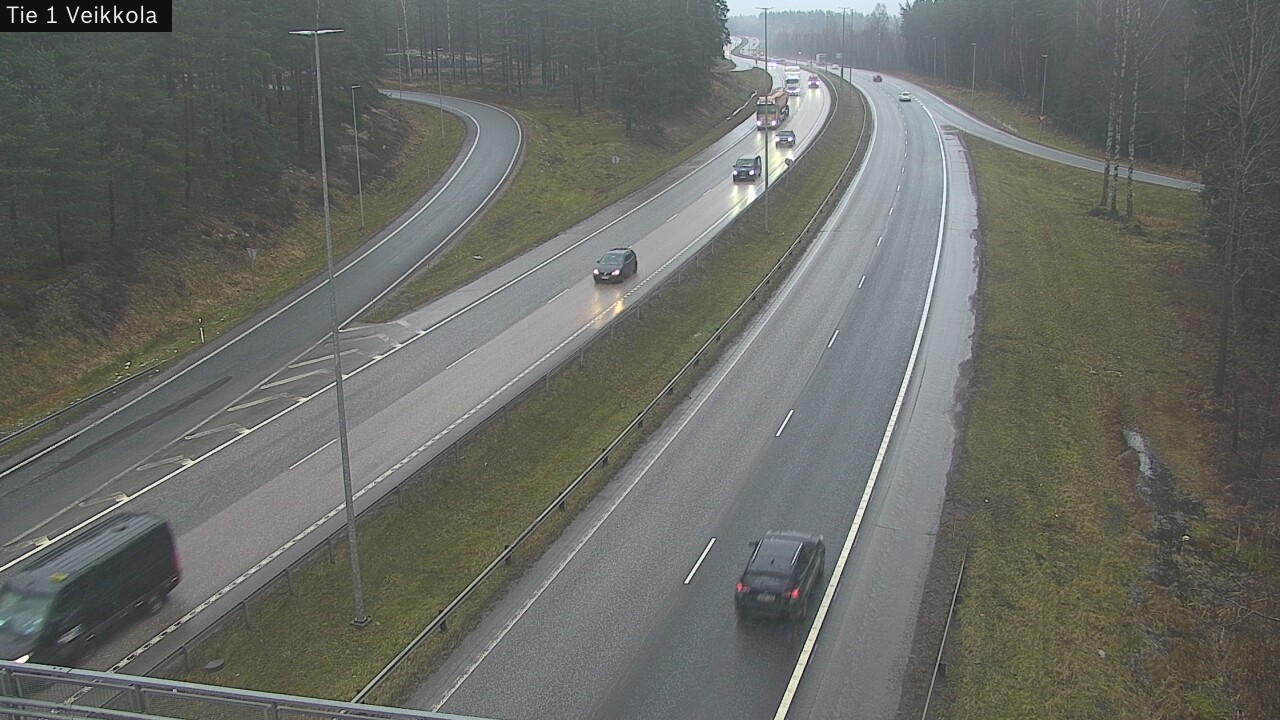Weather Camera Image Väg 1 Kyrkslätt, Veikkola, Kirkkonummi, Uusimaa