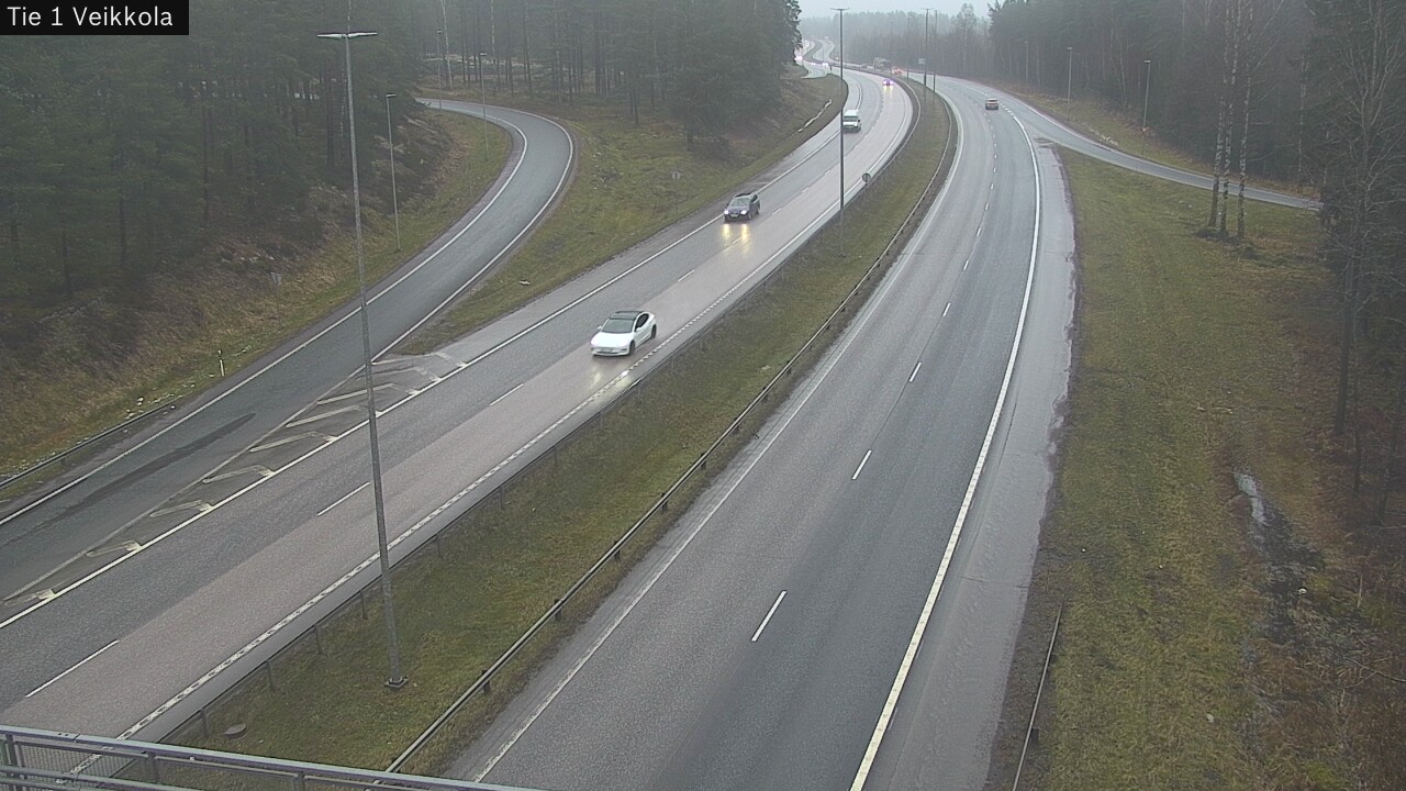 Weather Camera Image Väg 1 Kyrkslätt, Veikkola, Kirkkonummi, Uusimaa