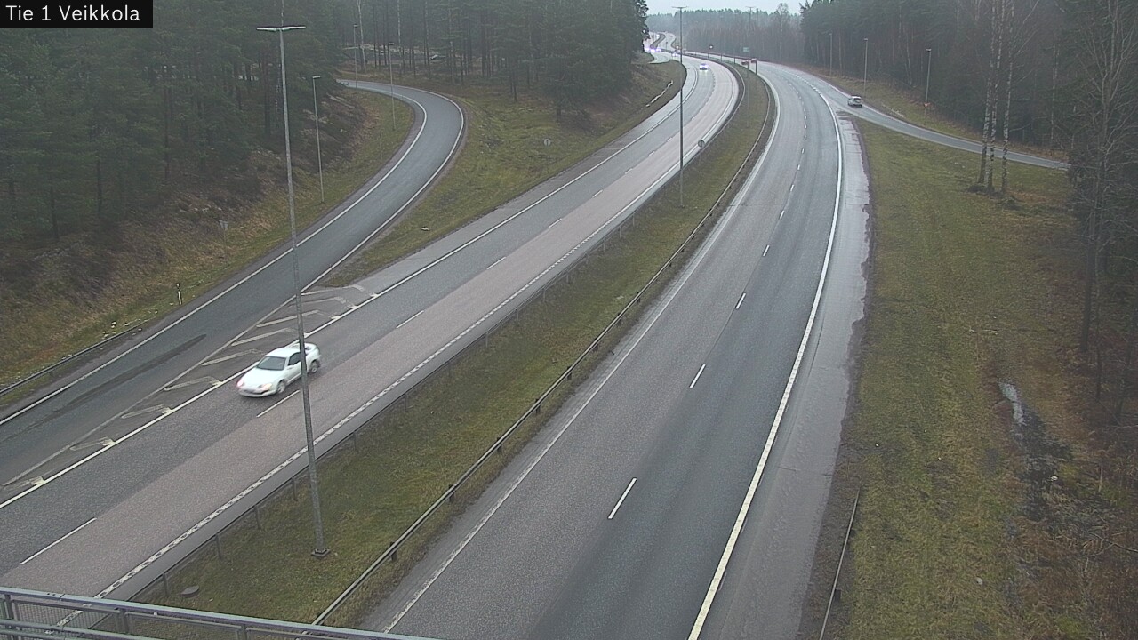 Weather Camera Image Väg 1 Kyrkslätt, Veikkola, Kirkkonummi, Uusimaa