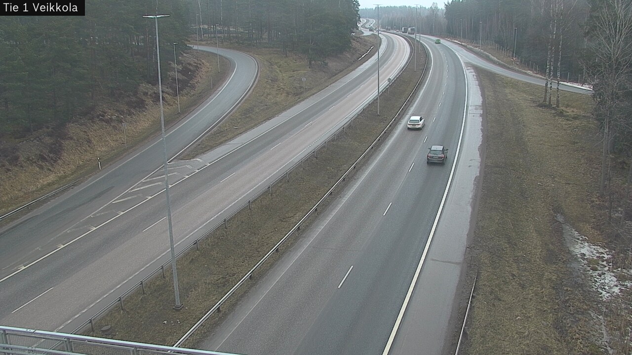 Weather Camera Image Väg 1 Kyrkslätt, Veikkola, Kirkkonummi, Uusimaa