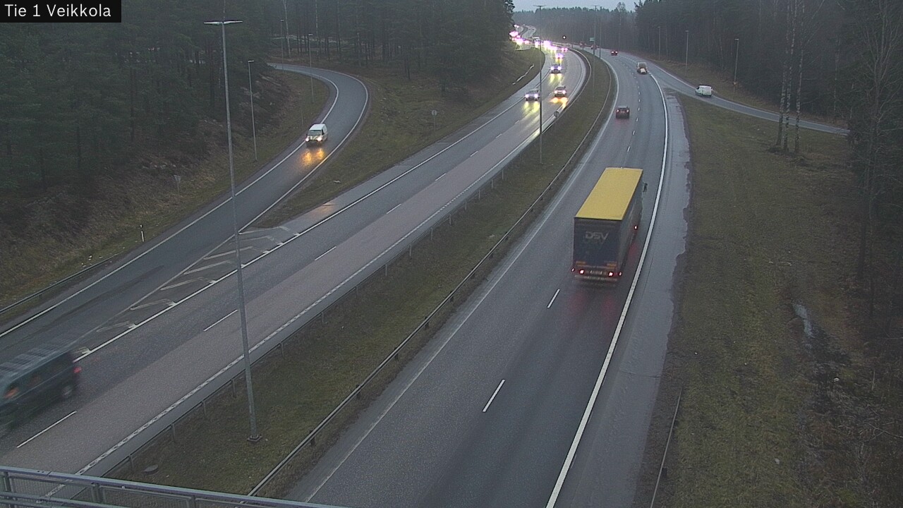 Weather Camera Image Väg 1 Kyrkslätt, Veikkola, Kirkkonummi, Uusimaa