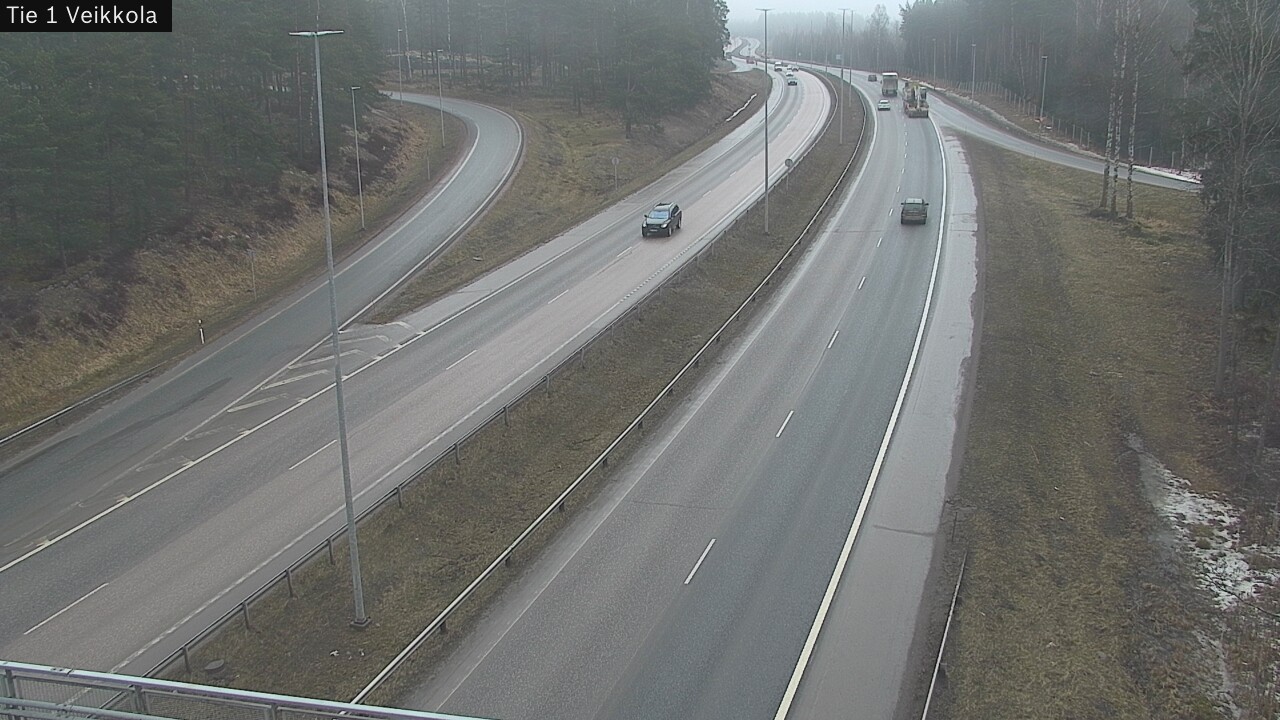 Weather Camera Image Väg 1 Kyrkslätt, Veikkola, Kirkkonummi, Uusimaa