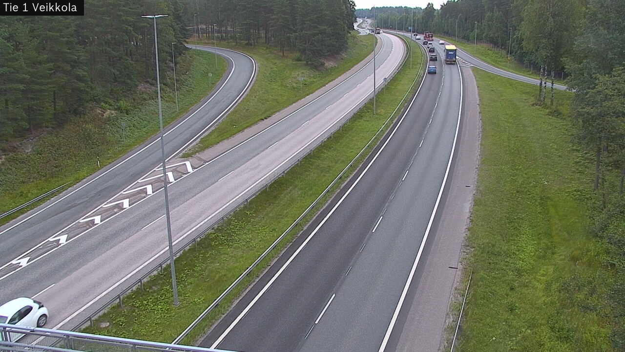 Weather Camera Image Road 1 Kirkkonummi, Veikkola, Kirkkonummi, Uusimaa