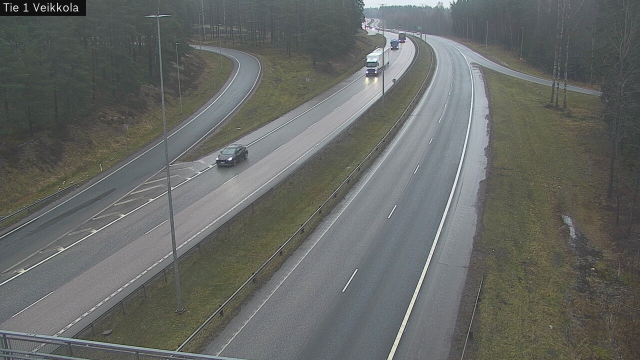 Weather Camera Image Väg 1 Kyrkslätt, Veikkola, Kirkkonummi, Uusimaa