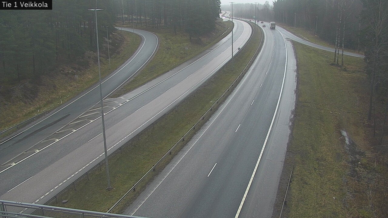 Weather Camera Image Väg 1 Kyrkslätt, Veikkola, Kirkkonummi, Uusimaa