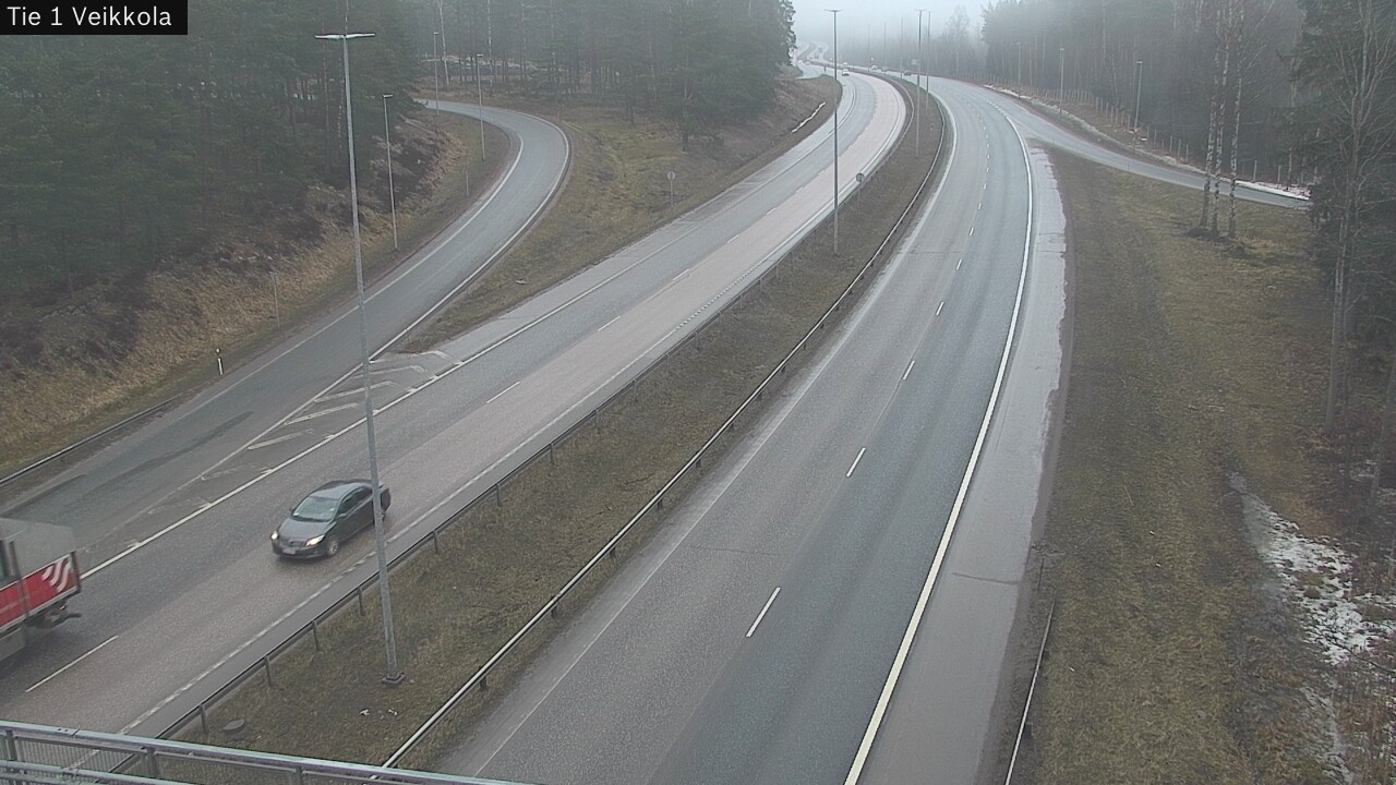 Weather Camera Image Väg 1 Kyrkslätt, Veikkola, Kirkkonummi, Uusimaa