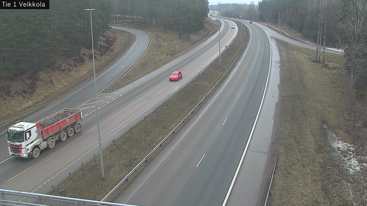 Weather Camera Image Väg 1 Kyrkslätt, Veikkola, Kirkkonummi, Uusimaa