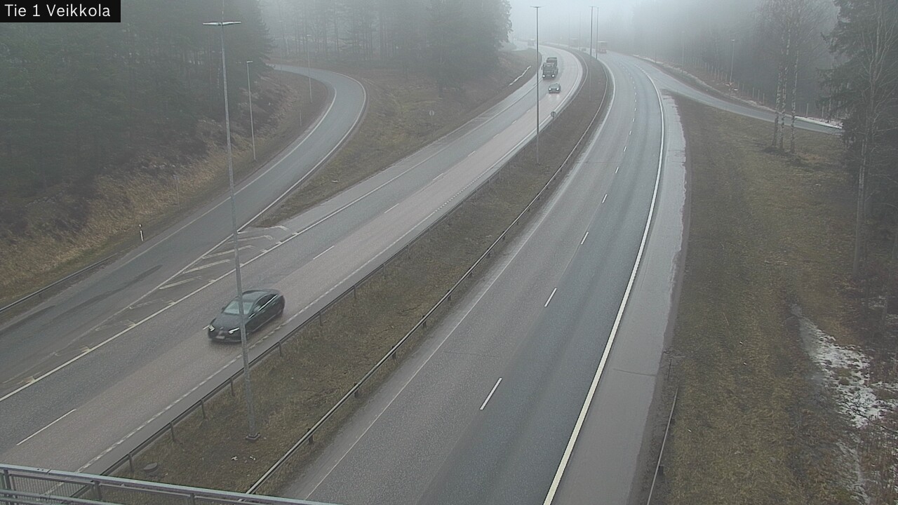 Weather Camera Image Road 1 Kirkkonummi, Veikkola, Kirkkonummi, Uusimaa