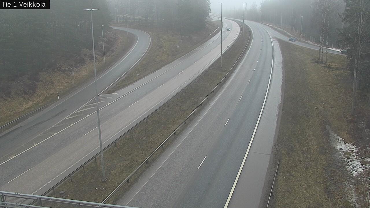 Weather Camera Image Väg 1 Kyrkslätt, Veikkola, Kirkkonummi, Uusimaa