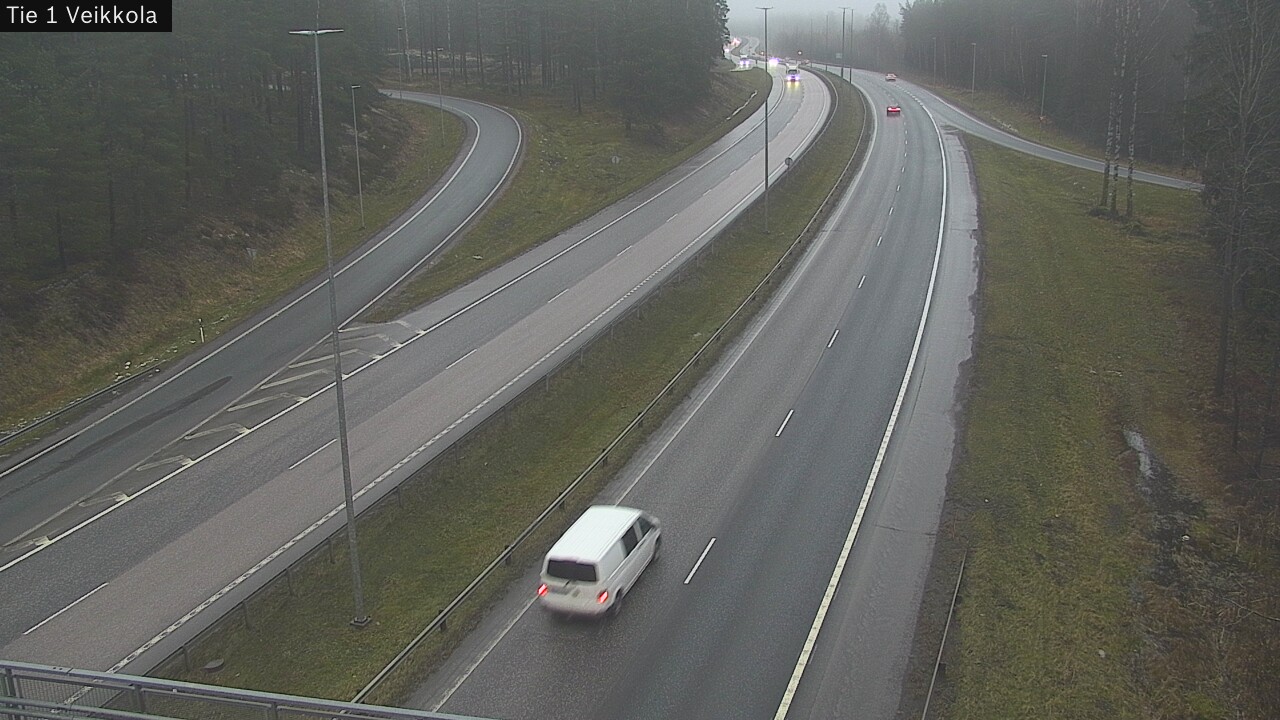 Weather Camera Image Väg 1 Kyrkslätt, Veikkola, Kirkkonummi, Uusimaa