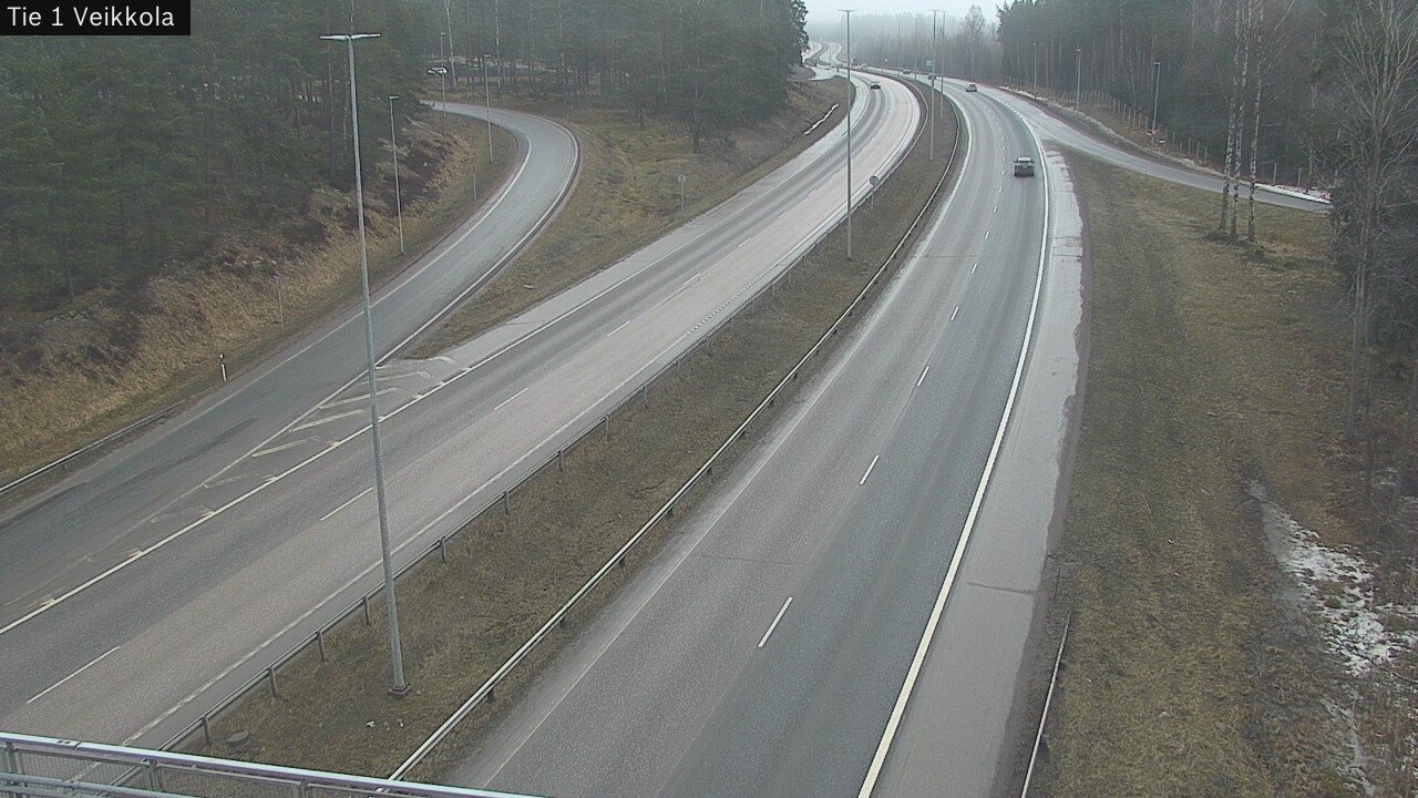 Weather Camera Image Väg 1 Kyrkslätt, Veikkola, Kirkkonummi, Uusimaa