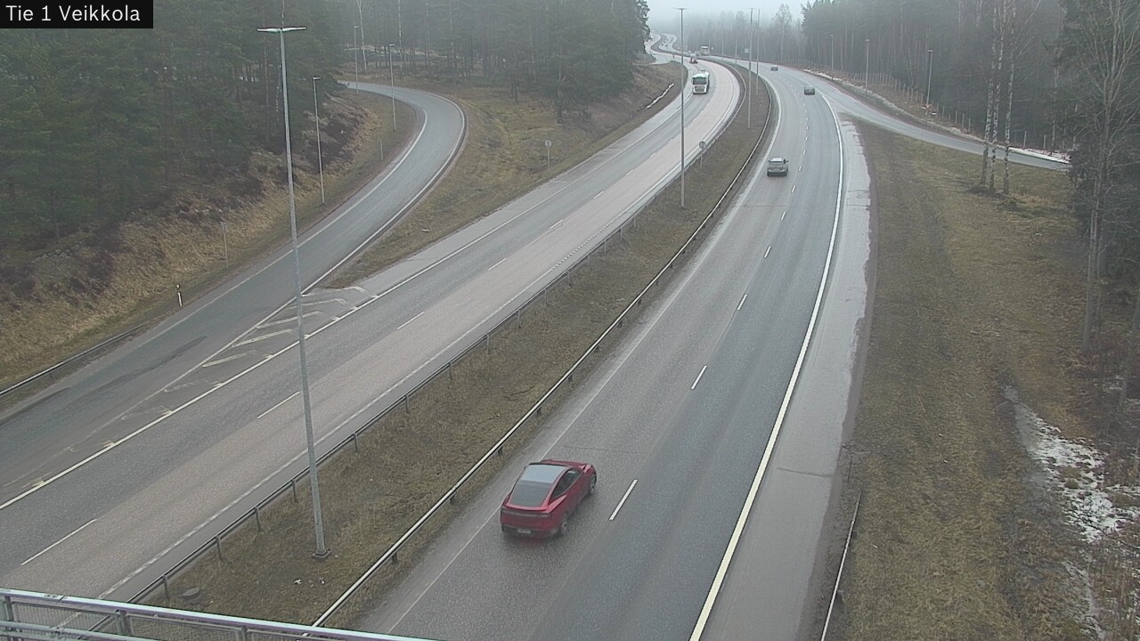 Weather Camera Image Väg 1 Kyrkslätt, Veikkola, Kirkkonummi, Uusimaa
