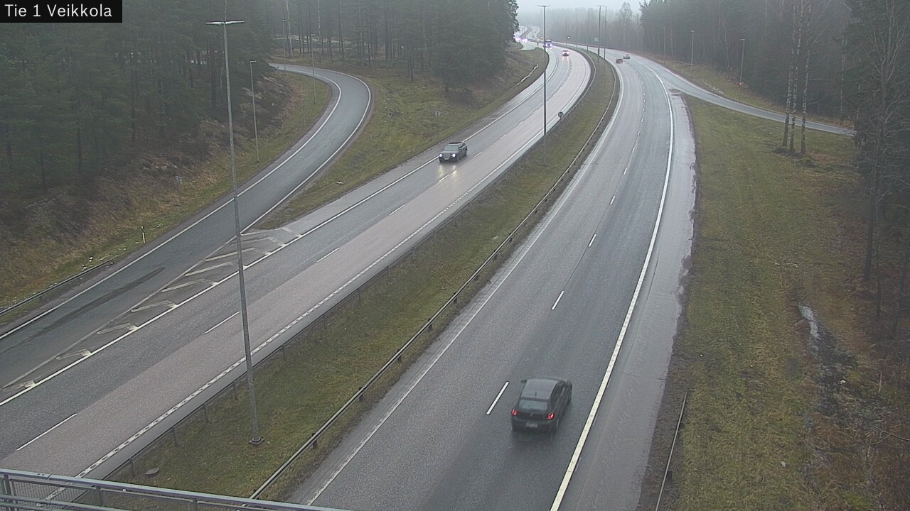 Weather Camera Image Väg 1 Kyrkslätt, Veikkola, Kirkkonummi, Uusimaa