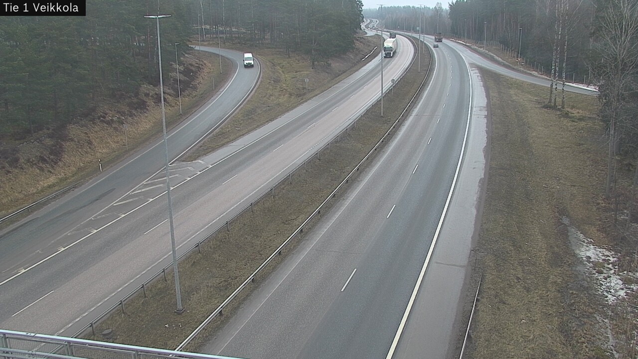 Weather Camera Image Väg 1 Kyrkslätt, Veikkola, Kirkkonummi, Uusimaa