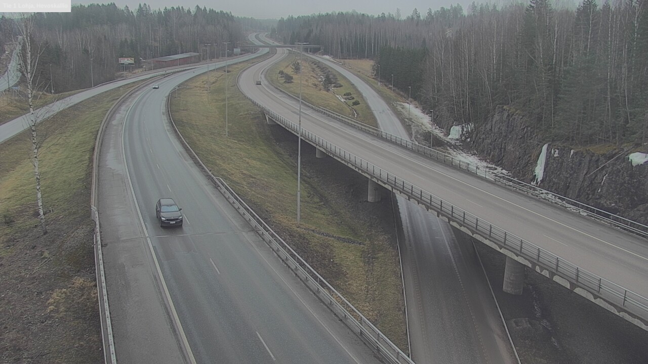 Weather Camera Image Road 1 Lohja, Hevoskallio, Lohja, Uusimaa
