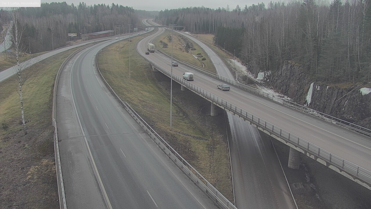 Weather Camera Image Road 1 Lohja, Hevoskallio, Lohja, Uusimaa