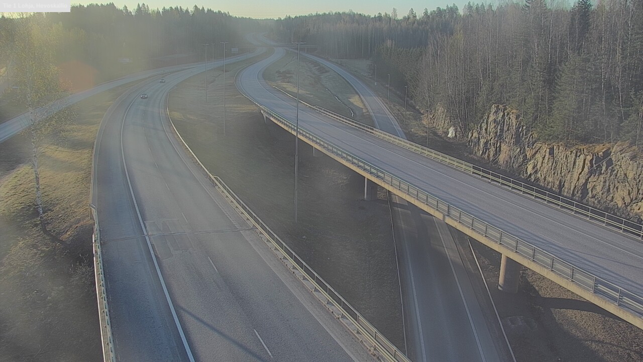 Weather Camera Image Väg 1 Lojo, Hevoskallio, Lohja, Uusimaa