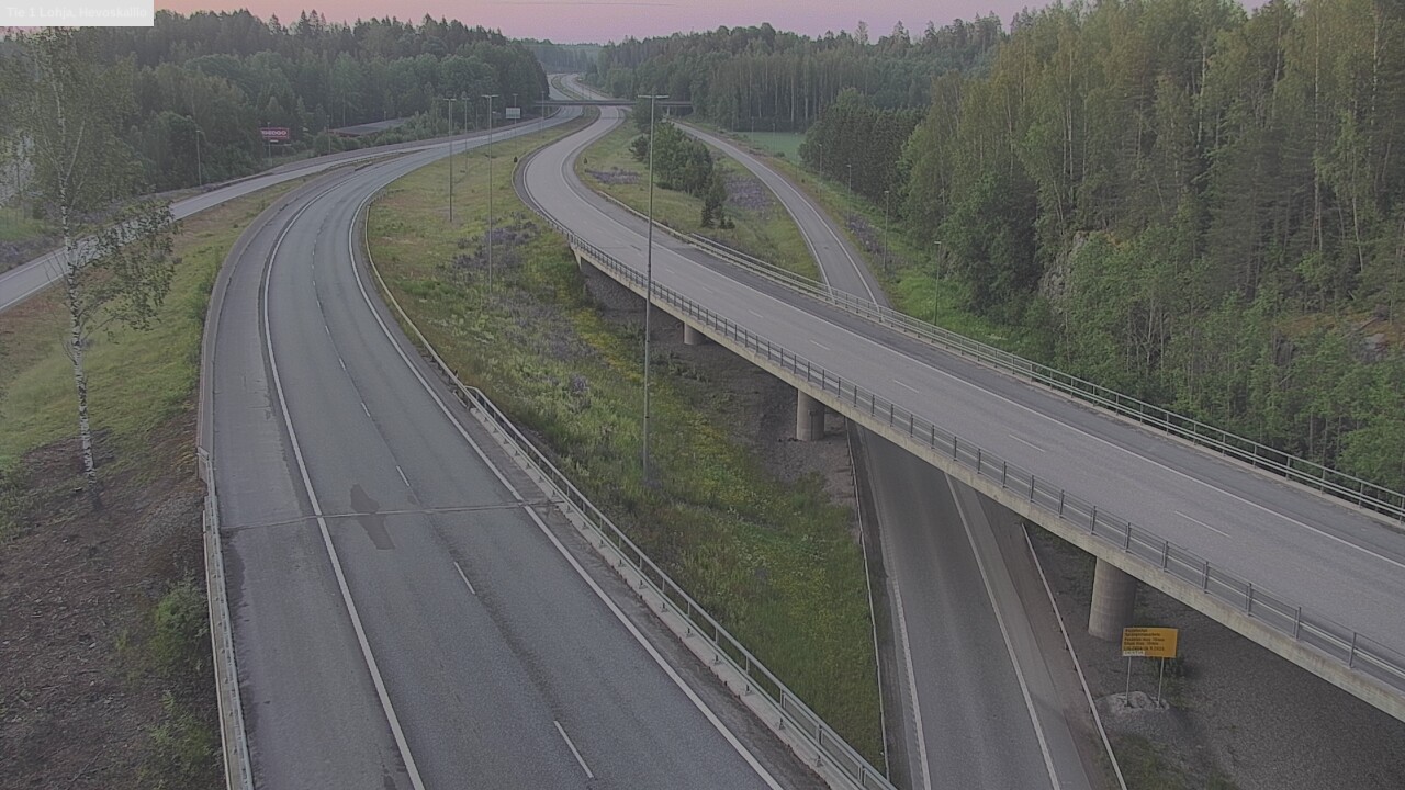 Weather Camera Image Road 1 Lohja, Hevoskallio, Lohja, Uusimaa