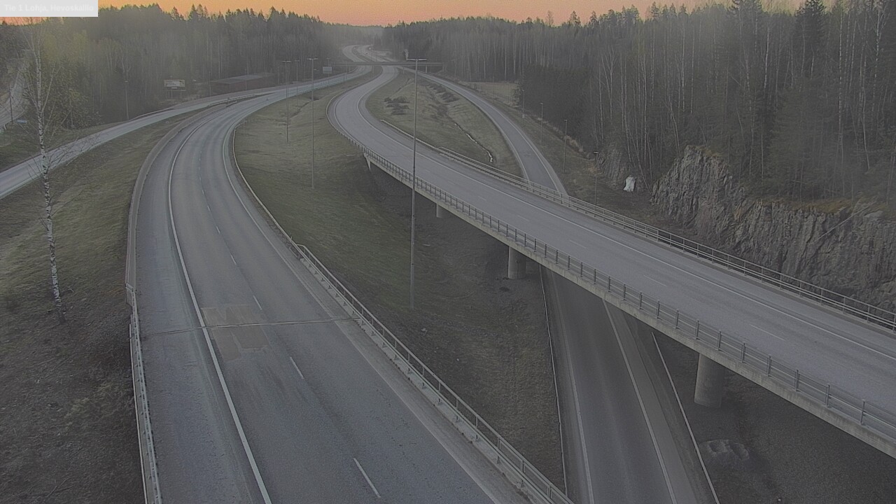 Weather Camera Image Väg 1 Lojo, Hevoskallio, Lohja, Uusimaa