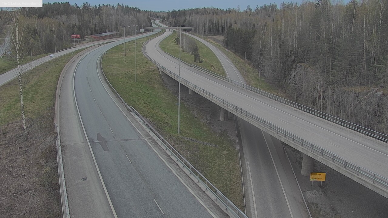 Weather Camera Image Road 1 Lohja, Hevoskallio, Lohja, Uusimaa