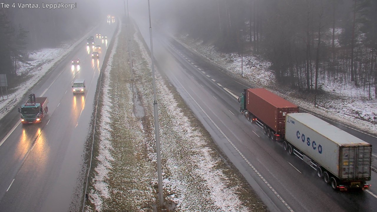Weather Camera Image Väg 4 Vanda Alkärr, Vantaa, Uusimaa