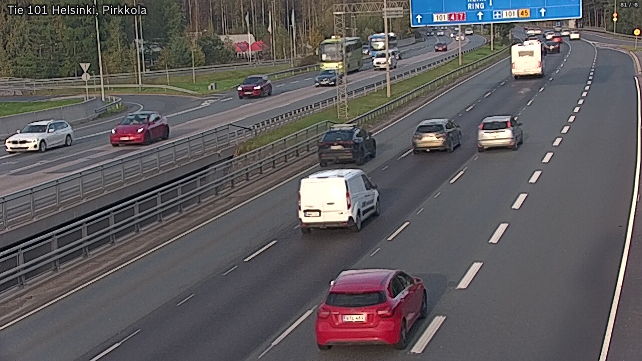 Weather Camera Image Road 101 Helsinki Pirkkola, Helsinki, Uusimaa