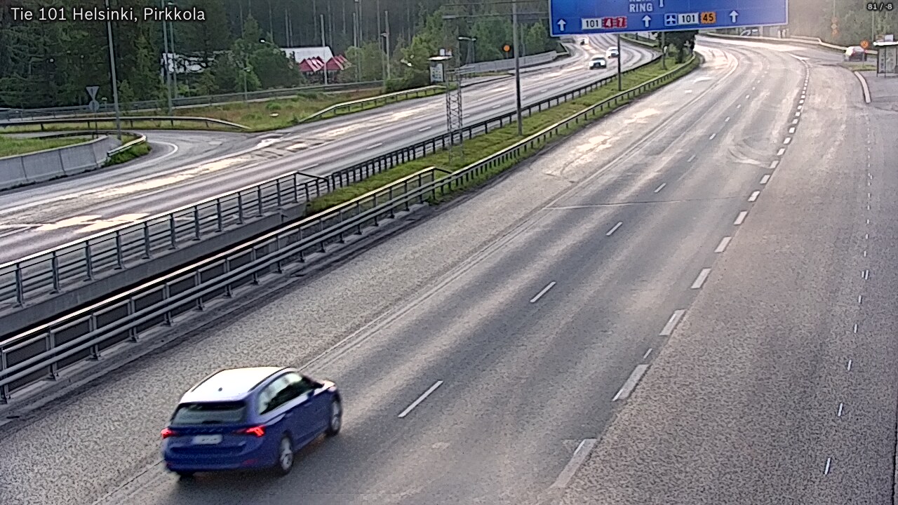 Weather Camera Image Road 101 Helsinki Pirkkola, Helsinki, Uusimaa