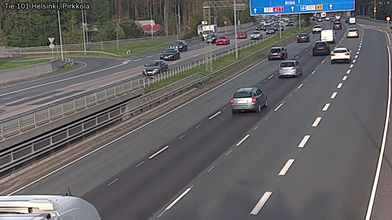 Weather Camera Image Road 101 Helsinki Pirkkola, Helsinki, Uusimaa