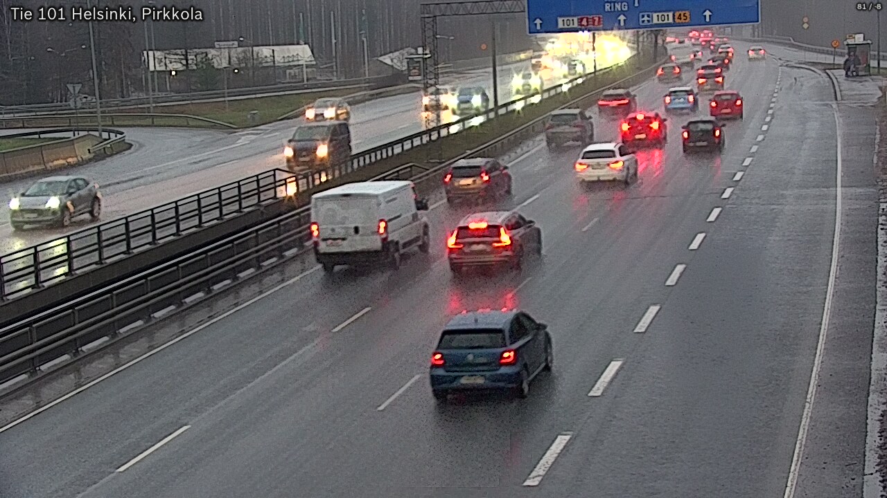 Weather Camera Image Road 101 Helsinki Pirkkola, Helsinki, Uusimaa