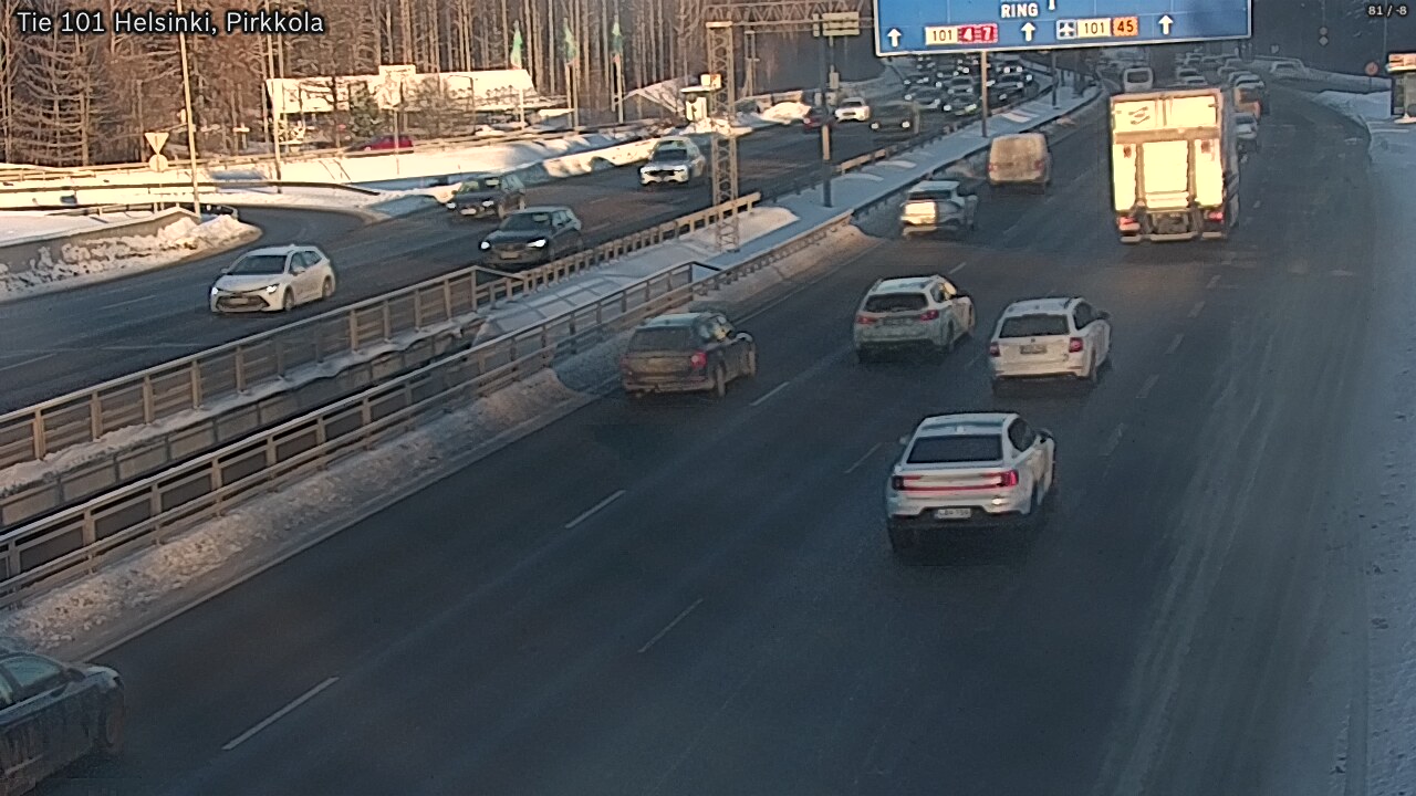 Weather Camera Image Road 101 Helsinki Pirkkola, Helsinki, Uusimaa