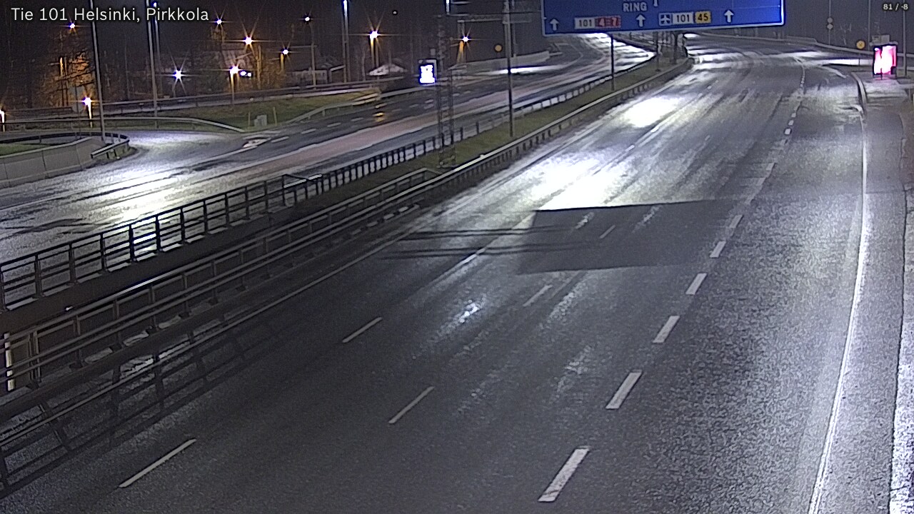 Weather Camera Image Road 101 Helsinki Pirkkola, Helsinki, Uusimaa