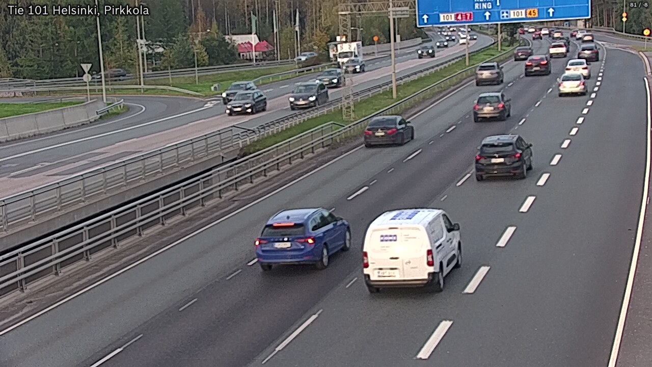 Weather Camera Image Road 101 Helsinki Pirkkola, Helsinki, Uusimaa