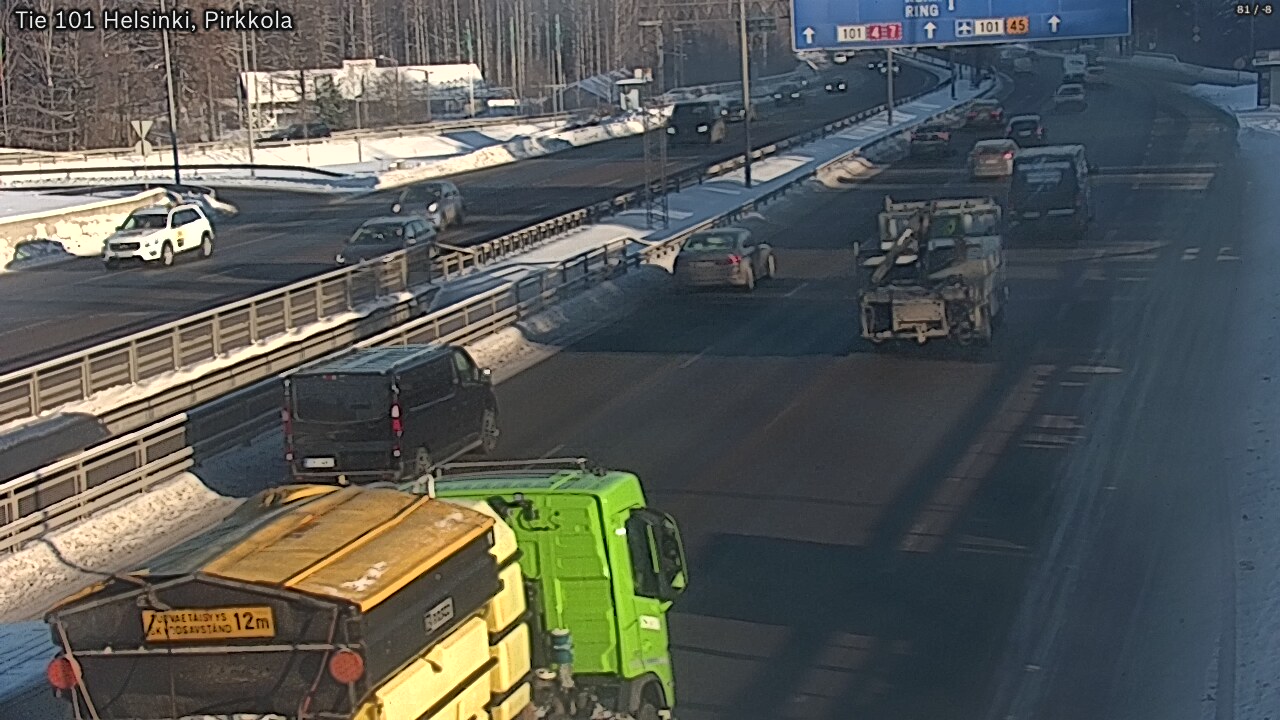 Weather Camera Image Road 101 Helsinki Pirkkola, Helsinki, Uusimaa