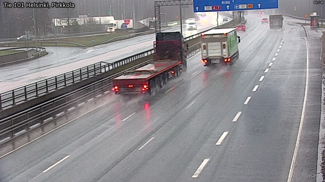 Weather Camera Image Road 101 Helsinki Pirkkola, Helsinki, Uusimaa