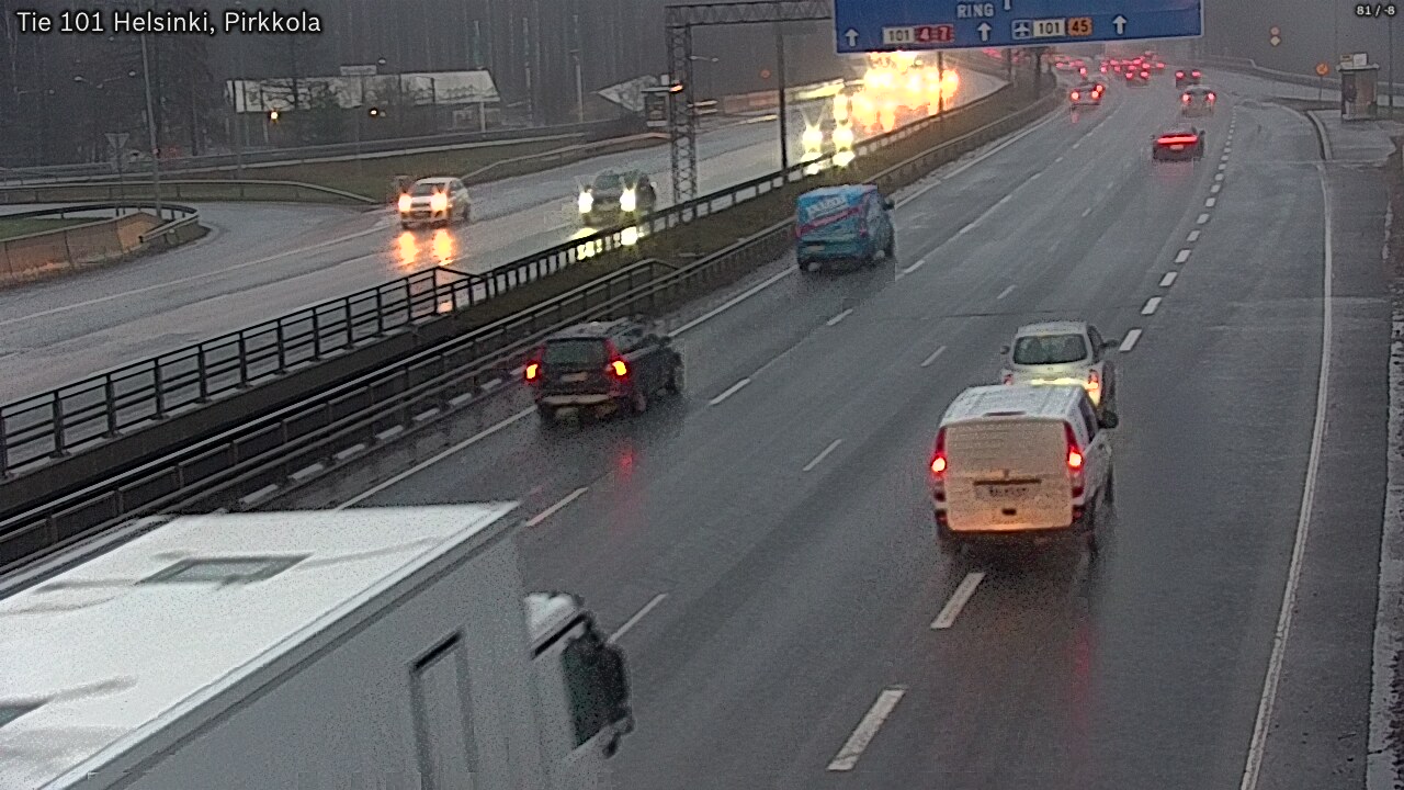 Weather Camera Image Road 101 Helsinki Pirkkola, Helsinki, Uusimaa