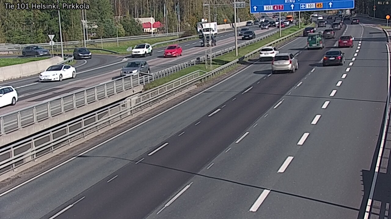 Weather Camera Image Road 101 Helsinki Pirkkola, Helsinki, Uusimaa