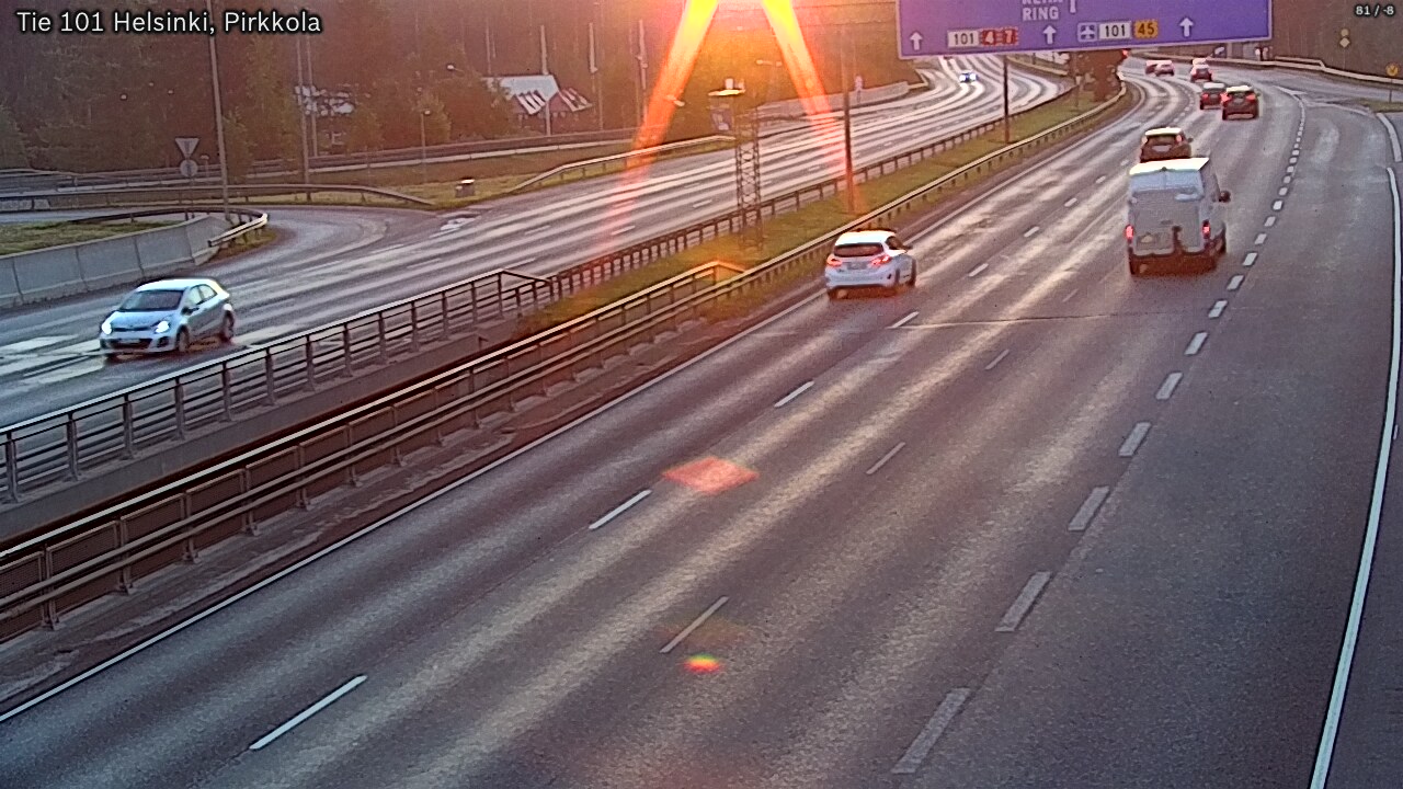 Weather Camera Image Road 101 Helsinki Pirkkola, Helsinki, Uusimaa