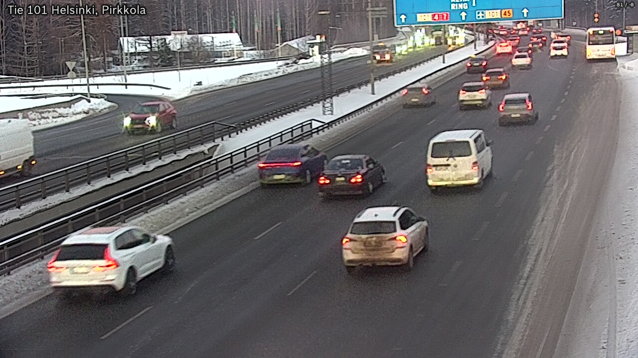 Weather Camera Image Road 101 Helsinki Pirkkola, Helsinki, Uusimaa