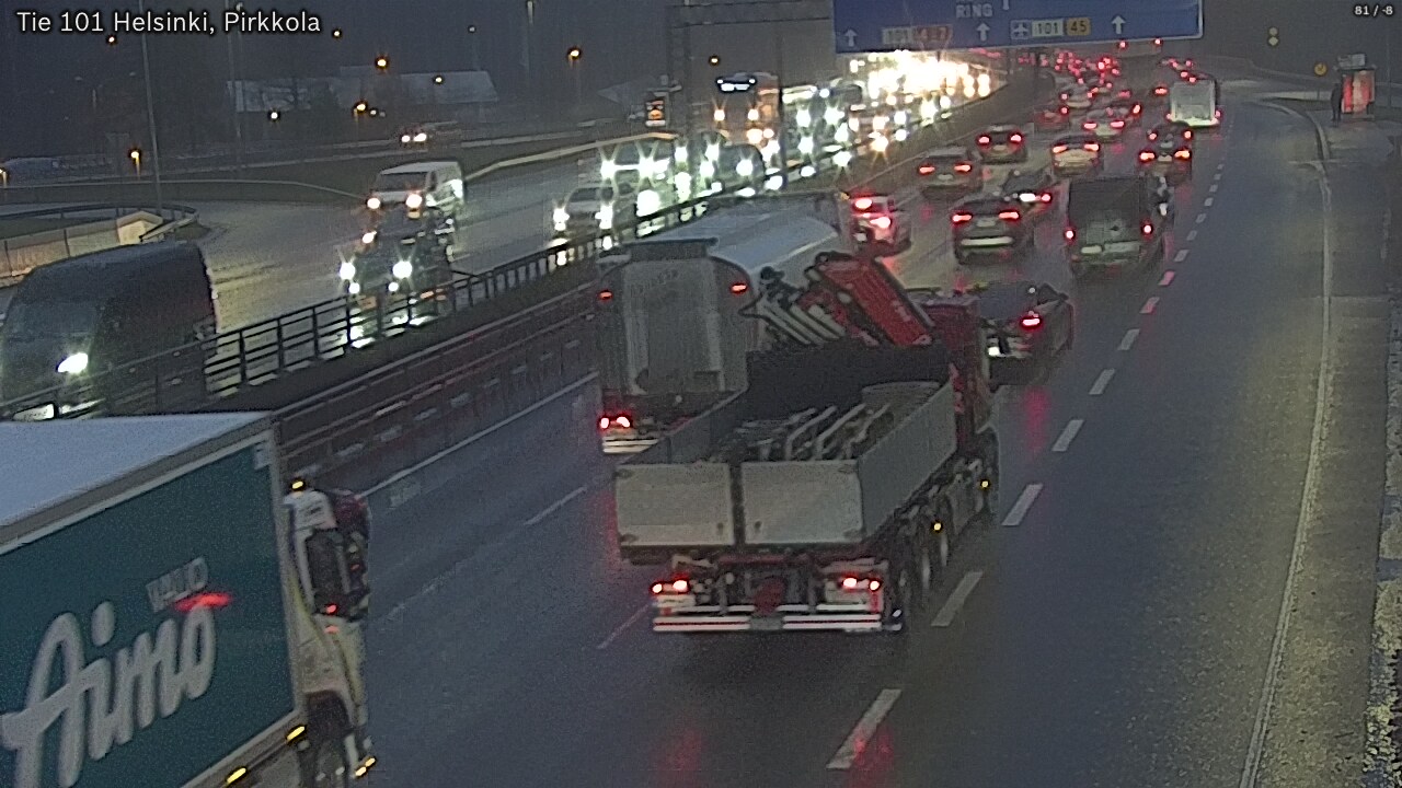 Weather Camera Image Road 101 Helsinki Pirkkola, Helsinki, Uusimaa