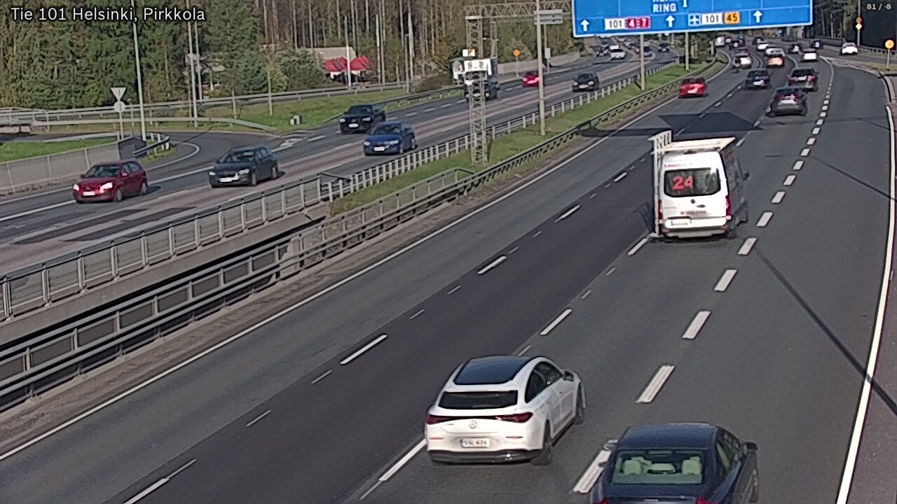 Weather Camera Image Road 101 Helsinki Pirkkola, Helsinki, Uusimaa