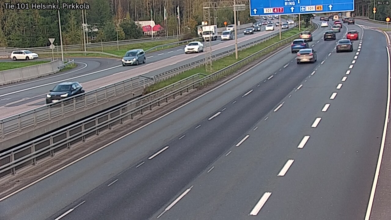 Weather Camera Image Road 101 Helsinki Pirkkola, Helsinki, Uusimaa