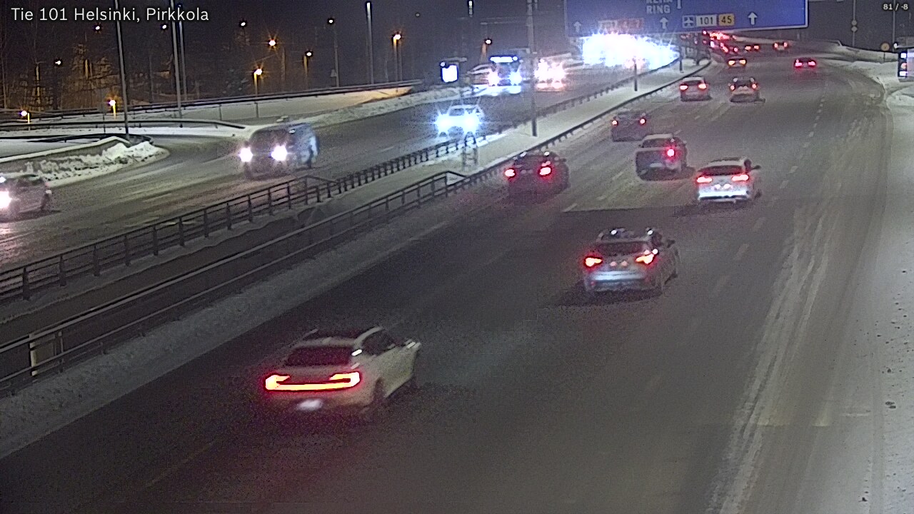 Weather Camera Image Road 101 Helsinki Pirkkola, Helsinki, Uusimaa