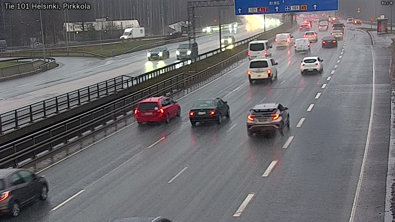 Weather Camera Image Road 101 Helsinki Pirkkola, Helsinki, Uusimaa