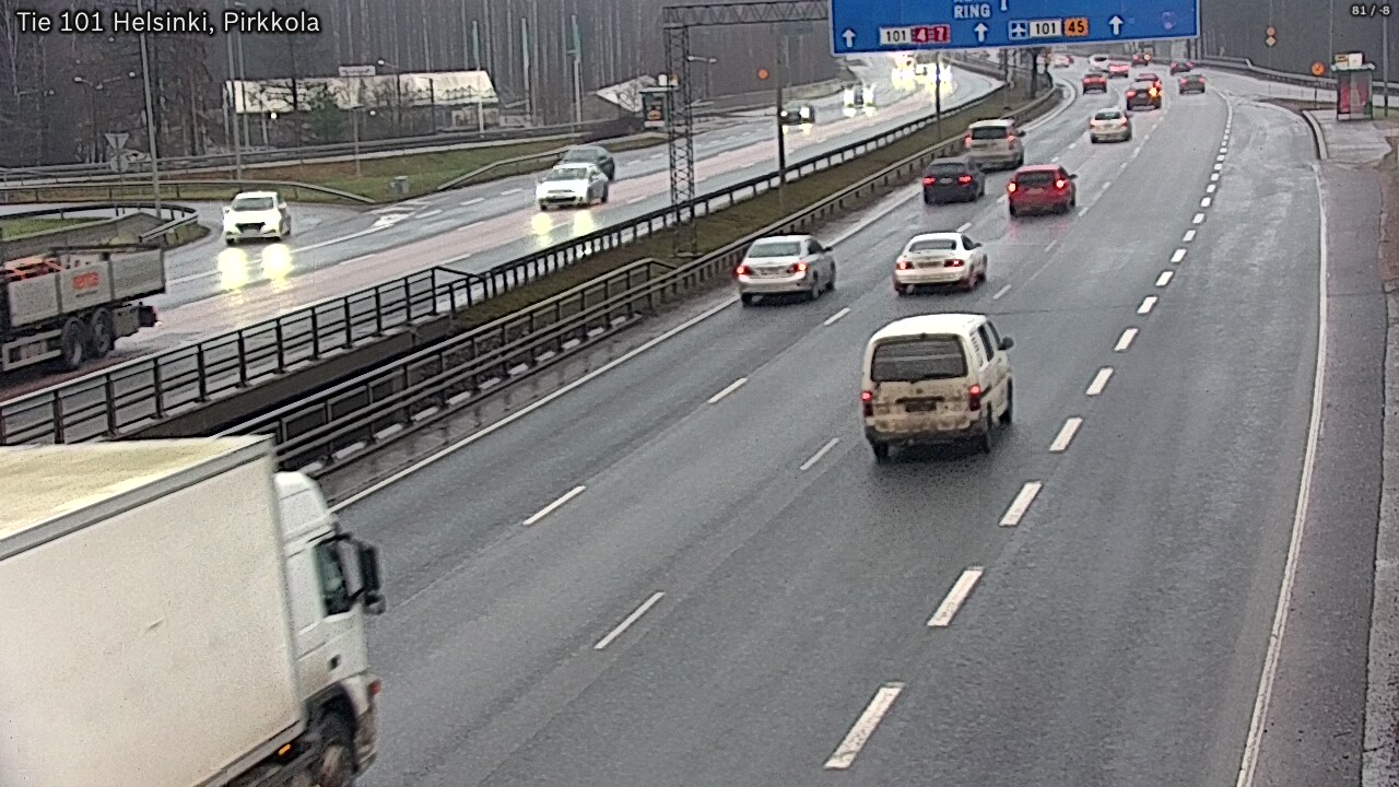 Weather Camera Image Road 101 Helsinki Pirkkola, Helsinki, Uusimaa