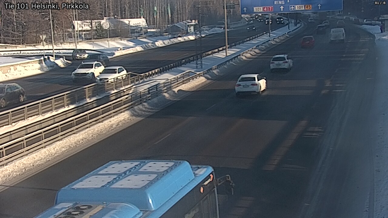 Weather Camera Image Road 101 Helsinki Pirkkola, Helsinki, Uusimaa