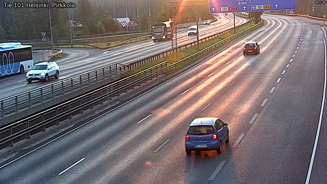 Weather Camera Image Road 101 Helsinki Pirkkola, Helsinki, Uusimaa