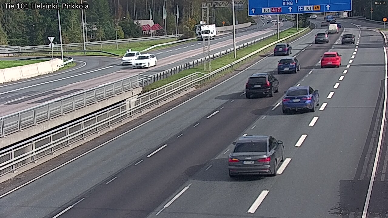 Weather Camera Image Väg 101 Helsingfors Britas, Helsinki, Uusimaa